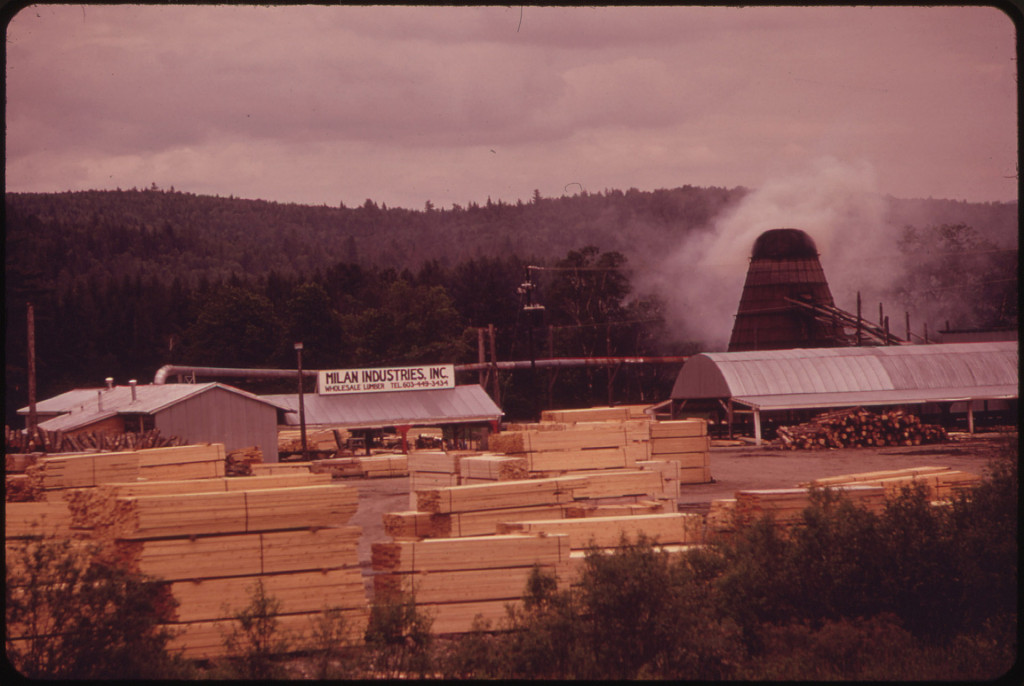 Oldest Industrial Plant on the Androscoggin River - The Lumber Mill at Milan 06/1973